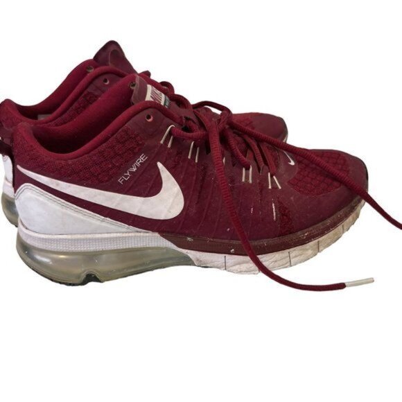 Nike Air Max Burgundy Red Flywire Low Top Running Shoes Size 7.5